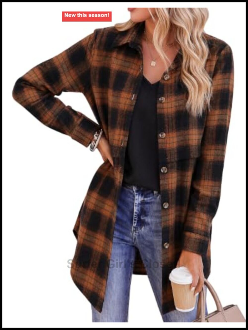 Zeagoo Women's Long Sleeve Plaid Button Down Flannel Shirt Blouse